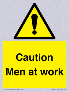 Caution Men at work